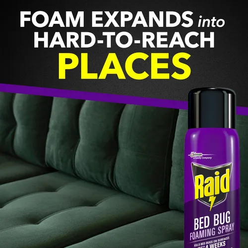 Miniatura 3 de Raid Spray espumoso para chinches de cama, mata las chinches y sus huevos, para uso en interiores, no mancha, mantiene matando durante semanas, 16.5
