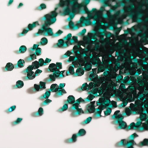 Miniatura 31 de 5000 cuentas de diamantes de imitación de cristal de diamante ultra mini de 0.044 pulgadas con parte trasera plana, cristales iridiscentes, brillo