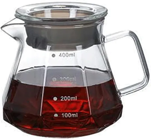 Miniatura 9 de Servidor de Café de Vidrio para Cafetera de Goteo, Jarra de Café de Vidrio Estándar, Cafetera con Tapa, Transparente, 01 360ml (12oz)