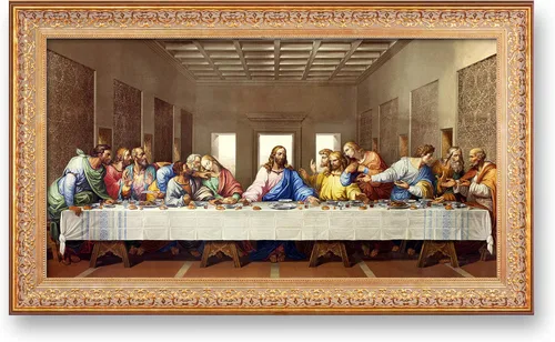 Miniatura 17 de A&T ARTWORK La Última Cena de Leonardo Da Vinci Las reproducciones de arte clásico mundial, impresiones de lienzo Giclee, arte de pared