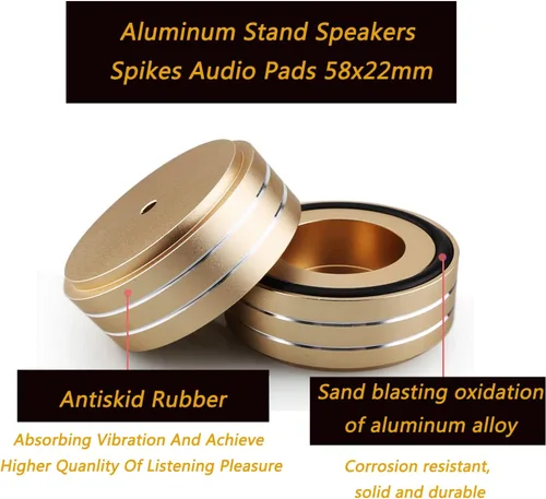 Miniatura 5 de Tertullus 4 pies de altavoz de aluminio HiFi Tocadiscos pies de aislamiento pies de soporte de aluminio Altavoces almohadillas de audio de 2.283 x