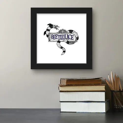 Miniatura 4 de Trends International Gallery Pops Beetlejuice - Póster de pared con logotipo de gusano de arena, 12.00 x 12.00 pulgadas, versión de marco negro
