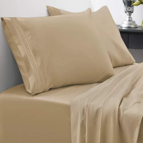 Miniatura 13 de Sweet Home Collection Juego de sábanas de 1800 hilos, sábanas de microfibra cepillada suave de calidad egipcia, juego de ropa de cama de lujo