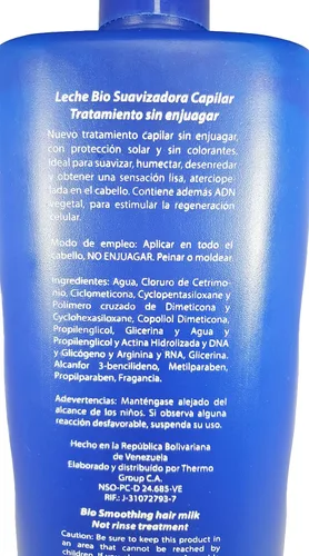 Miniatura 7 de Kleravitex Milk 55 - Acondicionador sin enjuague para el cabello, tratamiento en crema desenredante de 33.80 onzas, botella antiencrespamiento