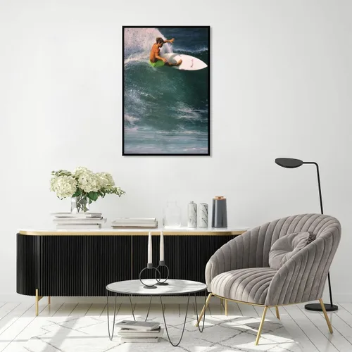 Miniatura 7 de Póster de surf oceánico azul de los años 90, arte de pared de verano y playa, surfista costero, hombres, deportes extremos de agua, impresiones