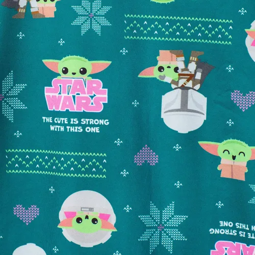 Miniatura 6 de STAR WARS Baby Yoda - Conjunto de ropa interior térmica para niñas, 2 piezas, camisa de capa base y leggings largos John para niñas