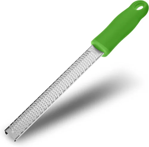 Miniatura 9 de Rallador de queso de acero inoxidable, mango suave ergonómico, limón, jengibre, patata con cubierta de plástico
