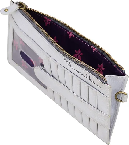 Miniatura 3 de Anuschka Womens Original Hand-Painted Leather RFID Blocking Organizer Wristlet