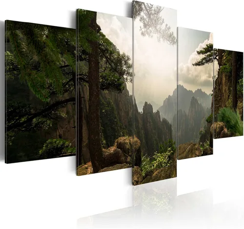 Miniatura 23 de artgeist Lienzo acústico para pared, diseño de montañas de la naturaleza, 80 x 40 pulgadas, 5 piezas con impresión de sonido de espuma acústica