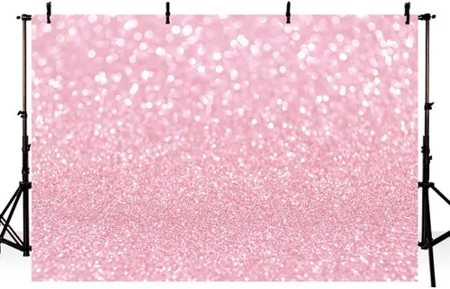 Miniatura 2 de MEHOFOND Telón de fondo de fotografía Bokeh rosa con puntos brillantes, fondo abstracto de halos, despedida de soltera, día de galentines, boda