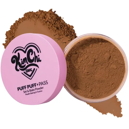 Miniatura 19 de Kimchi Chic Beauty Puff Puff Pass Set y polvo fijador Bake para maquillaje, borla de polvo facial suelto extra esponjoso, maquillaje facial suave