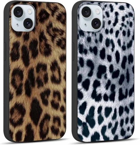 Miniatura 28 de Paquete de 2 Fundas de Teléfono Bonitas con Estampado de Guepardo para Apple iPhone 13 Pro Max de 6.7 Pulgadas, Fundas de Diseño