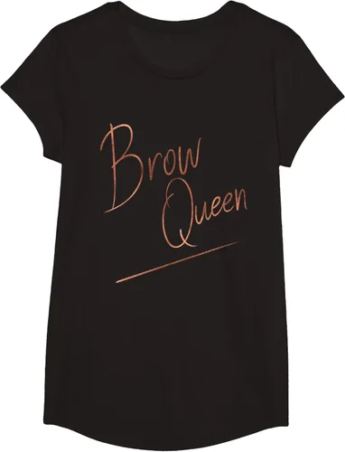 Miniatura 4 de Brow Queen Ombre - Camiseta de escritura a mano, regalo para artista de maquillaje, Negro, S