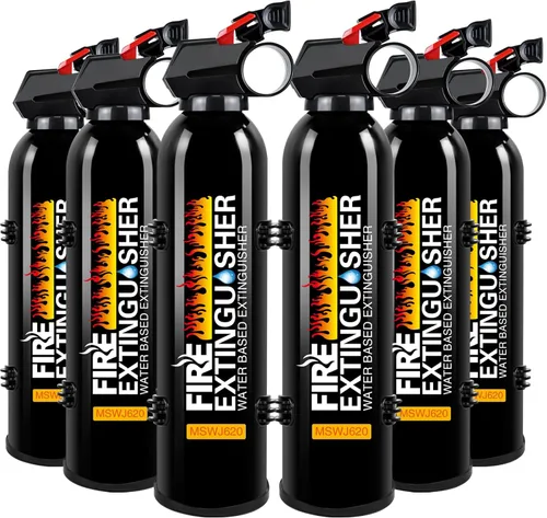 Miniatura 8 de Extintor de Incendios para el Hogar - Paquete de 2 Extintores de Incendios para Automóvil con Soporte de Pared, Extintor de Incendios Pequeño A B C
