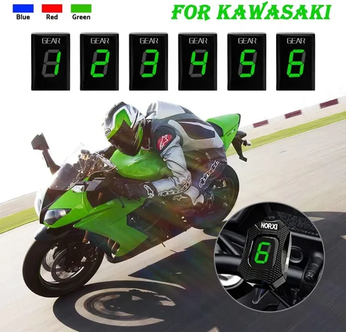 Miniatura 3 de Indicador de marcha de motocicleta para Kawasaki ER6N V650 Ninja 300 Z1000SX Moto 1-6 Pantalla de marcha ECU Plug Pantalla digital LED a prueba