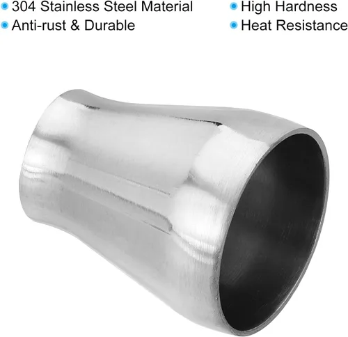 Miniatura 3 de PATIKIL Reductor concéntrico acero soldadura a tope 304 accesorios de tubería de acero inoxidable para alimentos bebidas HVAC fontanería, 1 1/2" a 1
