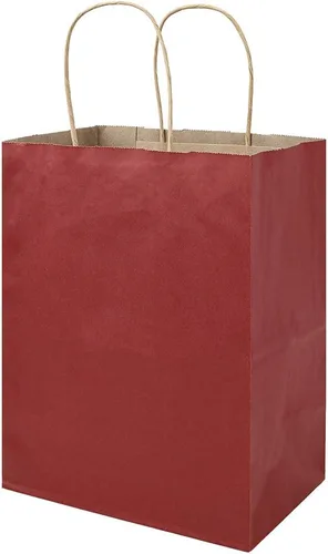 Miniatura 9 de Bolsas de papel kraft de tamaño mediano de 7.9 x 4.3 x 10 pulgadas con asas, a granel, bolsas de regalo Bagmad, para decorar a tu gusto, compras