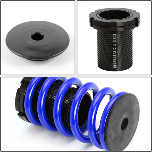 Miniatura 3 de Auto Dynasty Muelles de suspensión ajustables escalados compatibles con Honda Civic Coupé/Sedán 01-05, 4 piezas, resorte azul