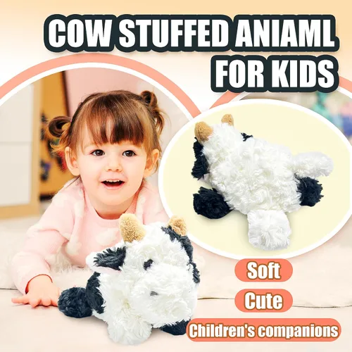 Miniatura 4 de Animal de Peluche Vaca Tierna, Juguetes de Peluche de 10" para Niños, Recuerdos de Fiesta para Niños Pequeños, Lindos Peluches de Vaca, Vacas