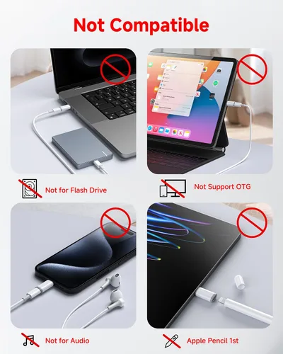 Miniatura 7 de LERTOSEN Paquete de 4 adaptadores Lightning a USB C, carga rápida y sincronización de datos para iPhone 15/16/17 Pro/Pro Max, accesorio adaptador