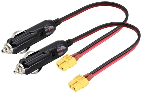 Miniatura 5 de Paquete de 2 cables 16AWG XT60 a encendedor de cigarrillos, enchufe macho de 12 V a XT60 hembra, cable de extensión compatible con cable de carga