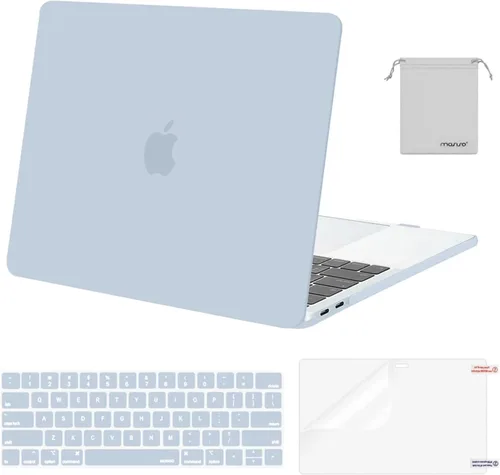 Miniatura 32 de MOSISO - Carcasa rígida de plástico, cubierta de teclado, protector de pantalla y bolsa de almacenamiento para MacBook Pro 13 pulgadas/33 cm Azul