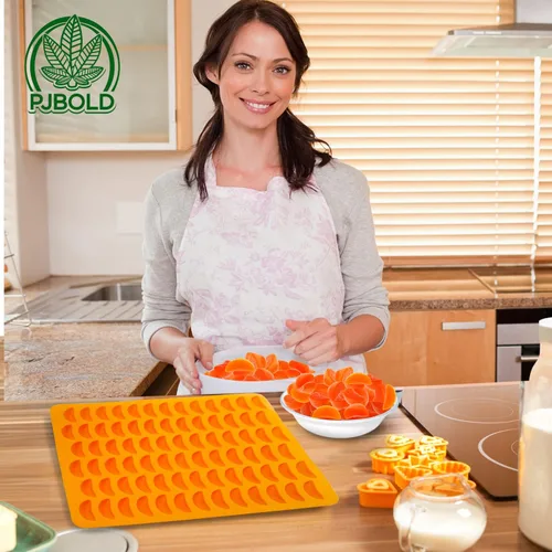 Miniatura 6 de Molde de silicona para dulces en forma de rodaja de naranja mandarina - media hoja