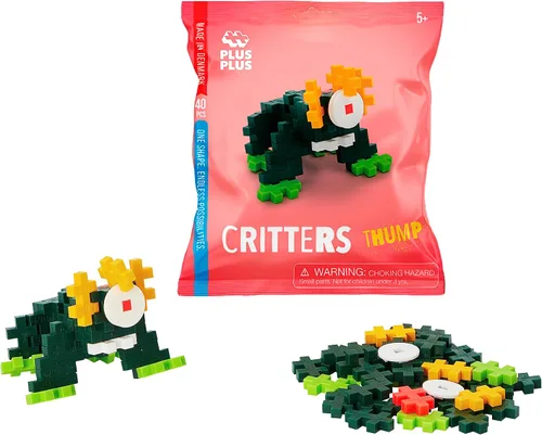 Miniatura 4 de PLUS PLUS Critter Fun Pack, Original - Juego de bloques de construcción de rompecabezas 3D, 160 piezas entrelazadas, actividades divertidas