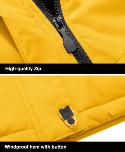 Miniatura 7 de MAGCOMSEN - Chaqueta de invierno para hombre, impermeable, abrigada, con forro polar y múltiples bolsillos