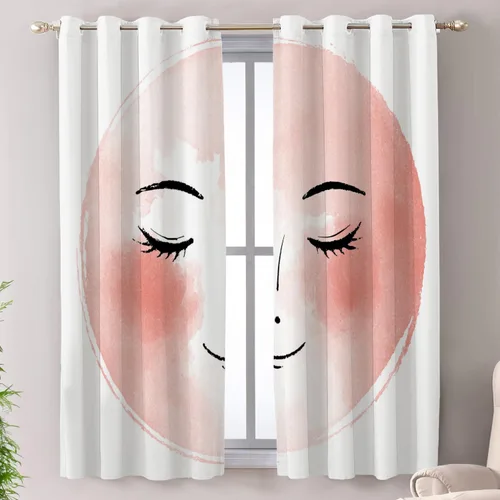 Miniatura 26 de Shrahala Abstract Pattern Geometric Blackout Window Curtains, Concentric Squares Thermal Insulated Curtains Grommet Long Drapes for Bedroom,Living