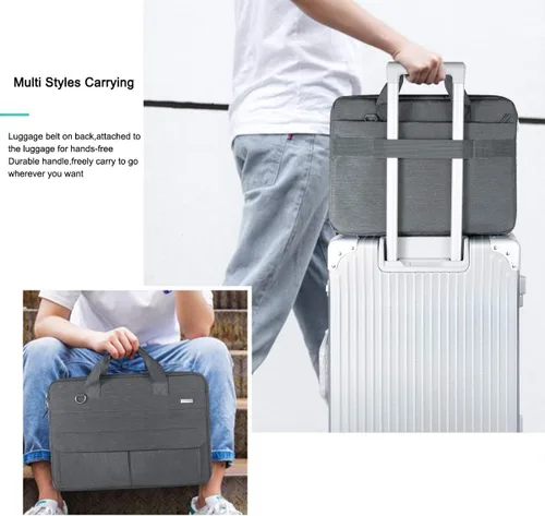 Miniatura 7 de LANDICI - Funda para portátil de 13/14 pulgadas con correa para el hombro, funda delgada impermeable para computadora compatible con MacBook Air