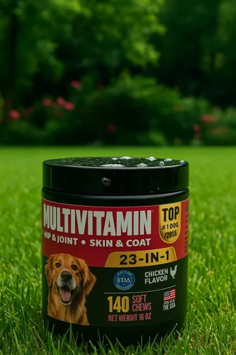 Miniatura 8 de Multivitaminas masticables con probióticos para perros, vitaminas y suplementos para perros, 140 golosinas, multivitamínico para perros mayores