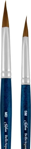 Miniatura 16 de Silver Brush Limited BA-2753S BelleAqua - Juego de pinceles redondos básicos para acuarela, 3 piezas, mango corto profesional, juego de pinceles Set