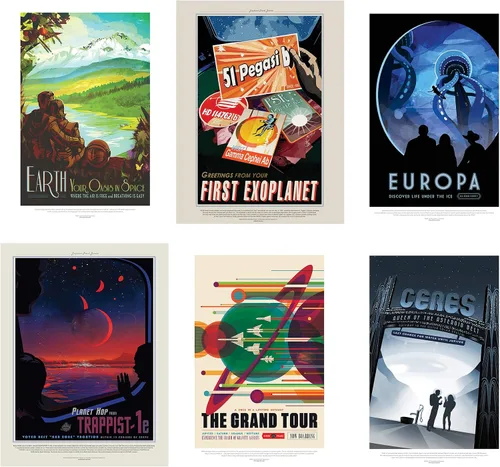 Miniatura 2 de Doppelganger33 LTD Póster de la NASA Space Exploration Travel Ad Pack x 18 pósteres sin enmarcar impresiones artísticas