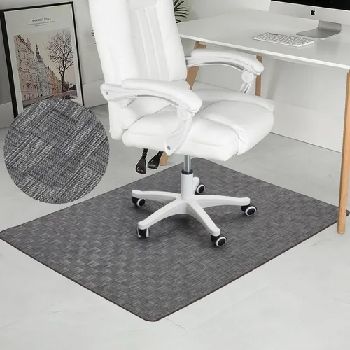 Miniatura 15 de Alfombrilla para Silla para Piso de Madera Dura y Baldosas, 47" x 60" Alfombrilla de Oficina Resistente para Sillas con Ruedas, Antideslizante, Sin