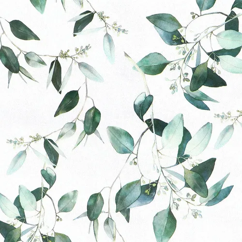 Erfoni Papel Tapiz Verde y Blanco Despegar y Pegar Papel Tapiz de Contacto Floral para Dormitorio 17.7 pulgadas x 78.7 pulgadas Papel Tapiz de