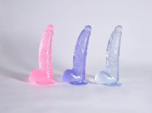 Miniatura 2 de Consolador morado grande de 9 pulgadas, consolador suave y grueso con fuerte ventosa para jugar con manos libres, juguetes para adultos para punto G