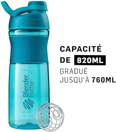 Miniatura 6 de BlenderBottle Botella mezcladora clásica perfecta para batidos de proteínas y antes del entrenamiento, 28 onzas (paquete de 2), musgo/musgo y azul