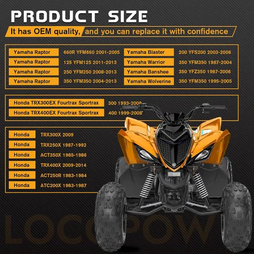 Miniatura 5 de Pastillas de freno Raptor 660 350 400ex para Honda TRX400X TRX400EX 2009-2014 Fourtrax Sportrax 400 300 1999-2008 300ex TRX 300 EX 1993-2008