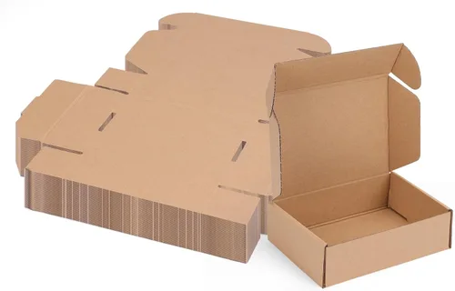 Miniatura 40 de MEBRUDY Cajas de envío de 4 x 4 x 2 pulgadas, paquete de 100 unidades, pequeñas cajas de cartón corrugado para enviar por correo, embalaje de Marrón