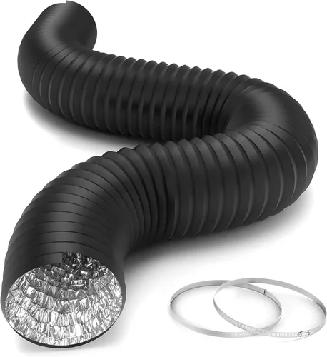 Miniatura 20 de iPower Manguera de ventilación flexible de conducto de aluminio de 3 pulgadas y 8 pies con protección de 4 capas para secadora para calefacción