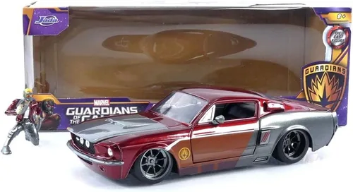 Miniatura 9 de Jada Toys Marvel Guardians of The Galaxy 1:24 1967 Shelby GT500 - Coche fundido a presión con figura de señor de las estrellas de 2.75 pulgadas