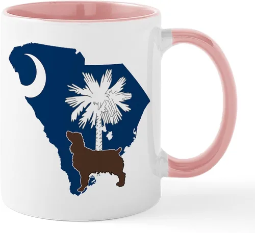Miniatura 25 de CafePress Taza de café de cerámica de 11 oz (11.0 fl oz) de la bandera de Carolina del Sur Taza con la bandera de Carolina del Sur
