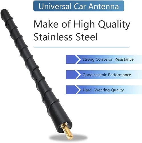 Miniatura 4 de Antena corta de radio de coche de 7.6 pulgadas, antena de goma flexible en espiral de 7.7 in, repuesto para radio de automóvil FM/AM, compatible