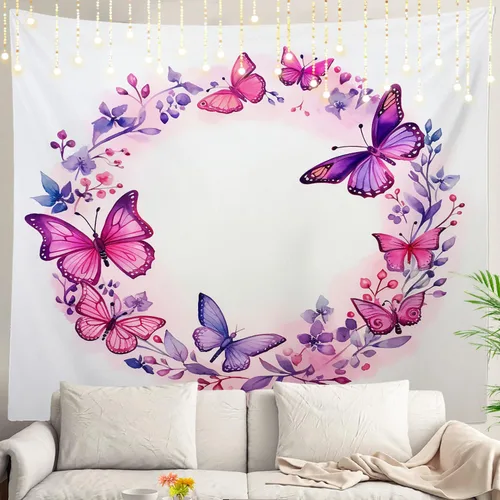 Miniatura 45 de Shrahala Tapiz de pared con paisaje de lago de otoño, bosque amarillo, para colgar en la pared, tapiz grande, decoración de fibra de poliéster
