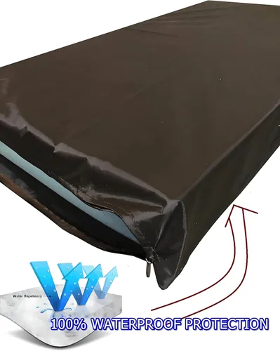 Miniatura 3 de Dogbed4less Large Orthopedic Memory Foam Pet Bed with Heavy Duty Black Canvas Cover, Waterproof Liner, and Extra Replacement Microsuede Antislip