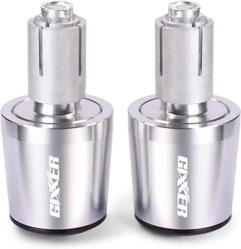 Miniatura 3 de Manillar de motocicleta, peso final, agarres para manillar, tapa antivibración, enchufe plateado para Suzuki Gixxer 150sf 250sf 155 accesorios