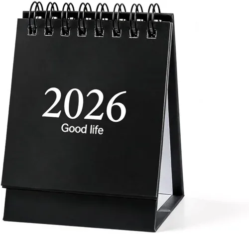 Mini calendario de escritorio 2025, ahora a diciembre de 2025, pequeño calendario de escritorio portátil, mini programador, cartulina pesada, bobina