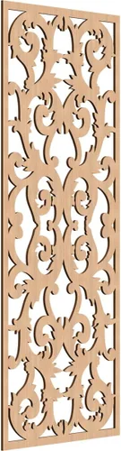 Miniatura 70 de Meadville Paneles decorativos de pared de madera con calado, 9 3/8 pulgadas de ancho x 24 3/8 pulgadas de alto x 1/4 de alto, aliso