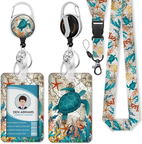Miniatura 26 de Piefly Cordones para Insignias de Identificación, Portainsignias Positivo con Clip de Carrete Retráctil, Cordón con Tarjeta de Cita Inspiracional
